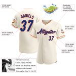 Personalized Royal-Orange Baseball Jersey for Men, Women, Kids - Custom Cream Team Jersey Personalized Cream Royal-Orange