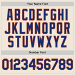 Custom Personalized Authentic Baseball Jersey - Cream Royal-Orange Line with Custom Name and Number Personalized Cream Royal-Orange