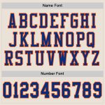 Personalized Royal-Orange Mesh Football Jersey for Men and Women Personalized Cream Royal-Orange Mesh Football Jersey