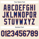Personalized Royal-Orange Performance T-Shirt for Men and Women, Soft Cream Fabric Personalized Cream Royal-Orange Performance