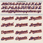 Personalized Royal Orange Pinstripe Baseball Jersey - Custom Cream Jersey for Sports Fans Personalized Cream (Royal Orange