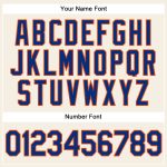 Personalized Sleeveless Baseball Jersey in Cream and Royal Orange Personalized Cream Royal-Orange Sleeveless Baseball Jersey