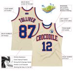 Custom Cream Royal-Orange Basketball Jersey - Personalized Throwback Style Personalized Cream Royal-Orange Throwback Basketball