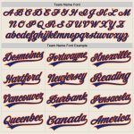 Custom Name and Number Unisex Softball Jersey - Personalized Cream Royal-Orange Two-Button Design Personalized Cream Royal-Orange