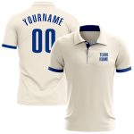 Personalized Cream Golf Polo Shirt - Royal Performance Design for Men Personalized Cream Royal Performance Golf Polo Shirt