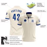 Personalized Cream Golf Polo Shirt - Royal Performance Design for Men Personalized Cream Royal Performance Golf Polo Shirt