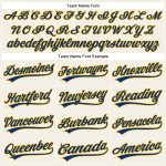 Custom Name and Number Authentic Baseball Jersey - Personalized Cream Royal Pinstripe Gold Team Jersey Personalized Cream