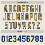 Personalized Cream Old Gold Two-Button Unisex Softball Jersey with Royal Pinstripe Design Personalized Cream Royal Pinstripe