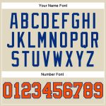 Custom Name and Number Personalized Orange Pinstripe Basketball Jersey - Authentic Cream Team Jersey Personalized Cream Royal