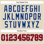 Custom Name Number Authentic Basketball Jersey Red Cream Royal Pinstripe Personalize Your Team Gear Personalized Cream Royal