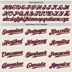 Personalized Royal Orange Pinstripe Baseball Jersey - Custom Cream Jersey Personalized Cream Royal Pinstripe Royal-Orange