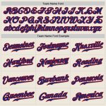 Custom Name and Number Personalized Authentic Baseball Jersey - Cream Royal Pinstripe Red Personalized Cream Royal Pinstripe