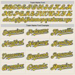 Personalized Yellow Softball Jersey - Cream Royal Pinstripe Unisex Two-Button Personalized Cream Royal Pinstripe Yellow Two-Button