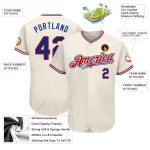 Custom Cream and Royal-Red Authentic Baseball Jersey - Personalized Sports Apparel Personalized Cream Royal-Red Authentic