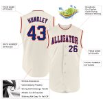 Custom Name and Number Sleeveless Baseball Jersey in Cream and Royal Red - Personalized Team Gear Personalized Cream Royal-Red