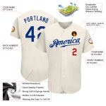 Personalized Royal-Red Cream Baseball Jersey for Men, Women, Kids - Custom Sportswear 3 Personalized Cream Royal-Red Baseball