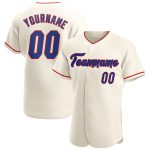 Personalized Cream and Royal Red Baseball Jersey for Custom Sports Apparel Personalized Cream Royal-Red Baseball Jersey