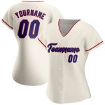 Personalized Cream and Royal Red Baseball Jersey for Custom Sports Apparel Personalized Cream Royal-Red Baseball Jersey