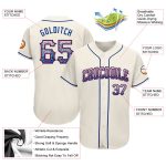 Personalized Royal-Red Cream Drift Baseball Jersey for Men and Women Personalized Cream Royal-Red Drift Fashion Baseball