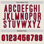 Custom Name and Number Red-Royal Baseball Jersey, Personalized Cream with Royal Red Pinstripe Design Personalized Cream (Royal