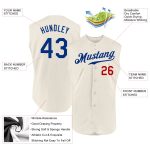 Custom Royal-Red Sleeveless Baseball Jersey for Men and Women, Personalized Cream Design, Size 2 Personalized Cream Royal-Red