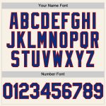 Personalized Sleeveless Baseball Jersey in Cream and Royal Red for Customized Style Personalized Cream Royal-Red Sleeveless