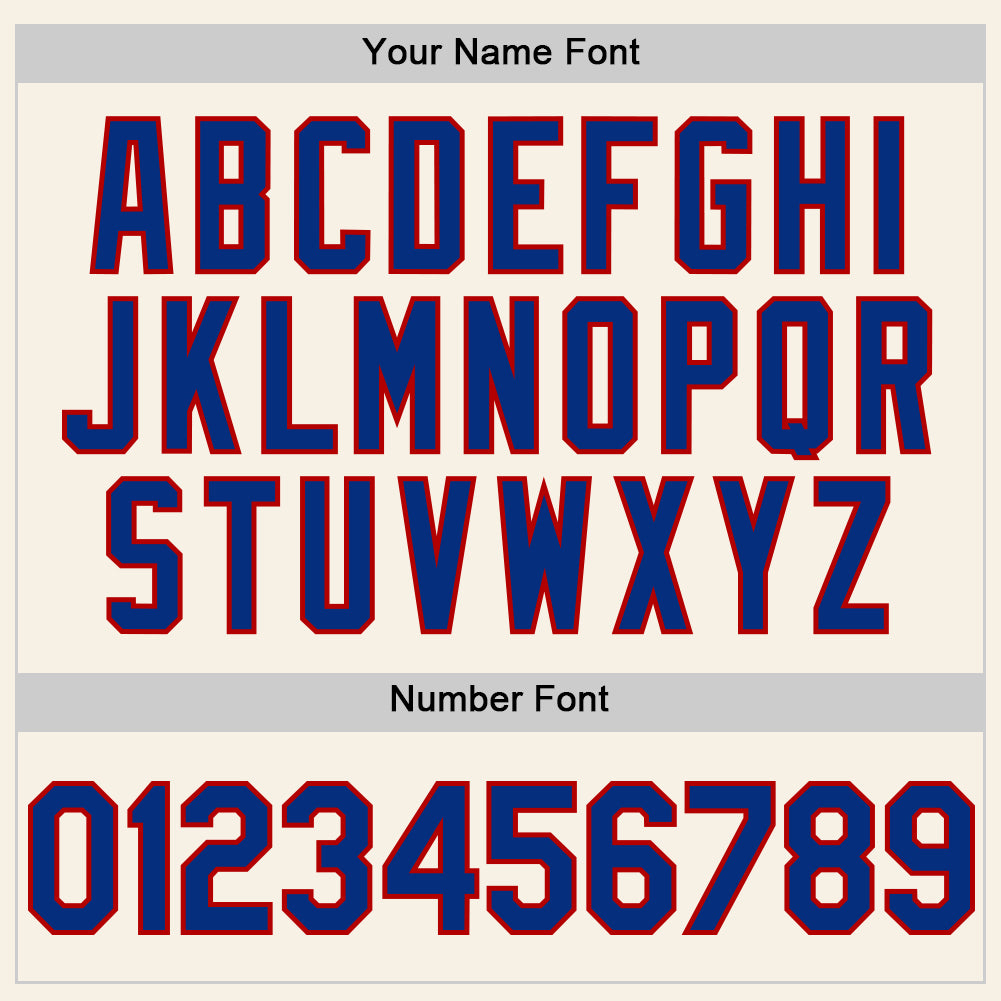 Personalized Sleeveless Baseball Jersey in Cream and Royal Red for Customized Style Personalized Cream Royal-Red Sleeveless - Image 4