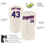 Personalized Sleeveless Baseball Jersey in Cream and Royal Red for Customized Style Personalized Cream Royal-Red Sleeveless