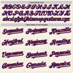Personalized Sleeveless Baseball Jersey in Cream and Royal Red for Customized Style Personalized Cream Royal-Red Sleeveless