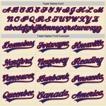 Custom Cream Red Retro Baseball Jersey Personalized Design Personalized Cream Royal-Red Throwback Baseball Jersey