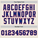 Personalized Royal-Red Basketball Jersey Throwback 2 | Custom Cream Design Personalized Cream Royal-Red Throwback Basketball