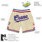 Personalized Royal-Red Throwback Basketball Shorts for Men and Women Personalized Cream Royal-Red Throwback Basketball Shorts