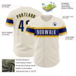 Personalized Royal-Yellow Baseball Jersey for Custom Style and Comfort Personalized Cream Royal-Yellow Baseball Jersey