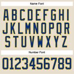 Custom Name and Number Personalized Hockey Jersey in Cream and Royal Yellow Lace Design Personalized Cream Royal-Yellow Hockey