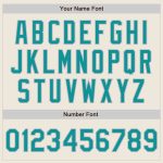 Custom Name and Number Personalized Authentic Baseball Jersey in Cream Teal-Gray Personalized Cream Teal-Gray Authentic Baseball