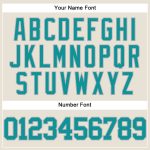Personalized Teal-Gray Cream Baseball Jersey for Men and Women Personalized Cream Teal-Gray Baseball Jersey 2