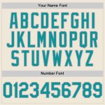Personalized Teal Gray Line Baseball Jersey - Custom Cream Team Shirt Personalized Cream Teal-Gray Line Baseball Jersey