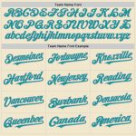 Personalized Cream Teal Gray Mesh Baseball Jersey - Throwback Style Personalized Cream Teal-Gray Mesh Throwback Baseball