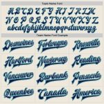 Personalized Varsity Letterman Jacket in Cream Teal Gray and Navy - Full-Snap Bomber Design Personalized Cream Teal Gray-Navy