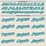 Custom Teal Gray Baseball Jersey with Pinstripe Design - Personalized Baseball Apparel Personalized Cream (Teal Gray Pinstripe)