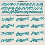 Personalized Teal Gray Baseball Jersey with Raglan Sleeves for Men and Women Personalized Cream Teal-Gray Raglan Sleeves
