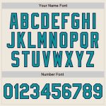 Personalized Teal Navy Baseball Jersey with Raglan Sleeves for Men and Women Personalized Cream Teal-Navy Raglan Sleeves