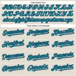 Custom Name and Number Personalized Two Tone Baseball Jersey - Cream Teal Navy Red Authentic Team Gear Personalized Cream