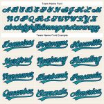 Personalized Teal Pinstripe Navy Baseball Jersey - Custom Cream Design for Men and Women Personalized Cream Teal Pinstripe