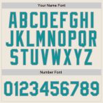 Personalized Teal Gray Pinstripe Baseball Jersey for Men and Women Personalized Cream Teal Pinstripe Teal-Gray Baseball Jersey