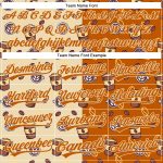 Personalized Texas Orange 3D Baseball Jersey for International Coffee Day Personalized Cream Texas Orange 3D International