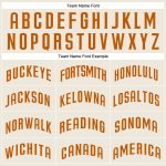 Personalized Texas Orange Baseball Jersey - Custom Cream Team Apparel Personalized Cream Texas Orange Baseball Jersey
