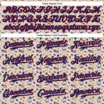 Personalized 3D American Flag Baseball Jersey - US Navy Blue-Red Custom Name & Number Personalized Cream US Navy Blue-Red