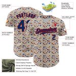 Personalized 3D American Flag Baseball Jersey - US Navy Blue-Red Custom Name & Number Personalized Cream US Navy Blue-Red