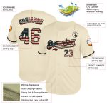 Personalized Vintage USA Flag Black Mesh Baseball Jersey - Throwback Style Personalized Cream Vintage USA Flag-Black Mesh